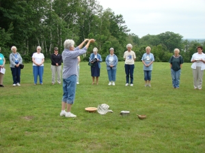 Each morning, the group had a ritual of honoring the earth.